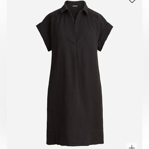 J. Crew Petite V-neck shirtdress in soft gauze
